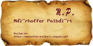 Márhoffer Pelbárt névjegykártya